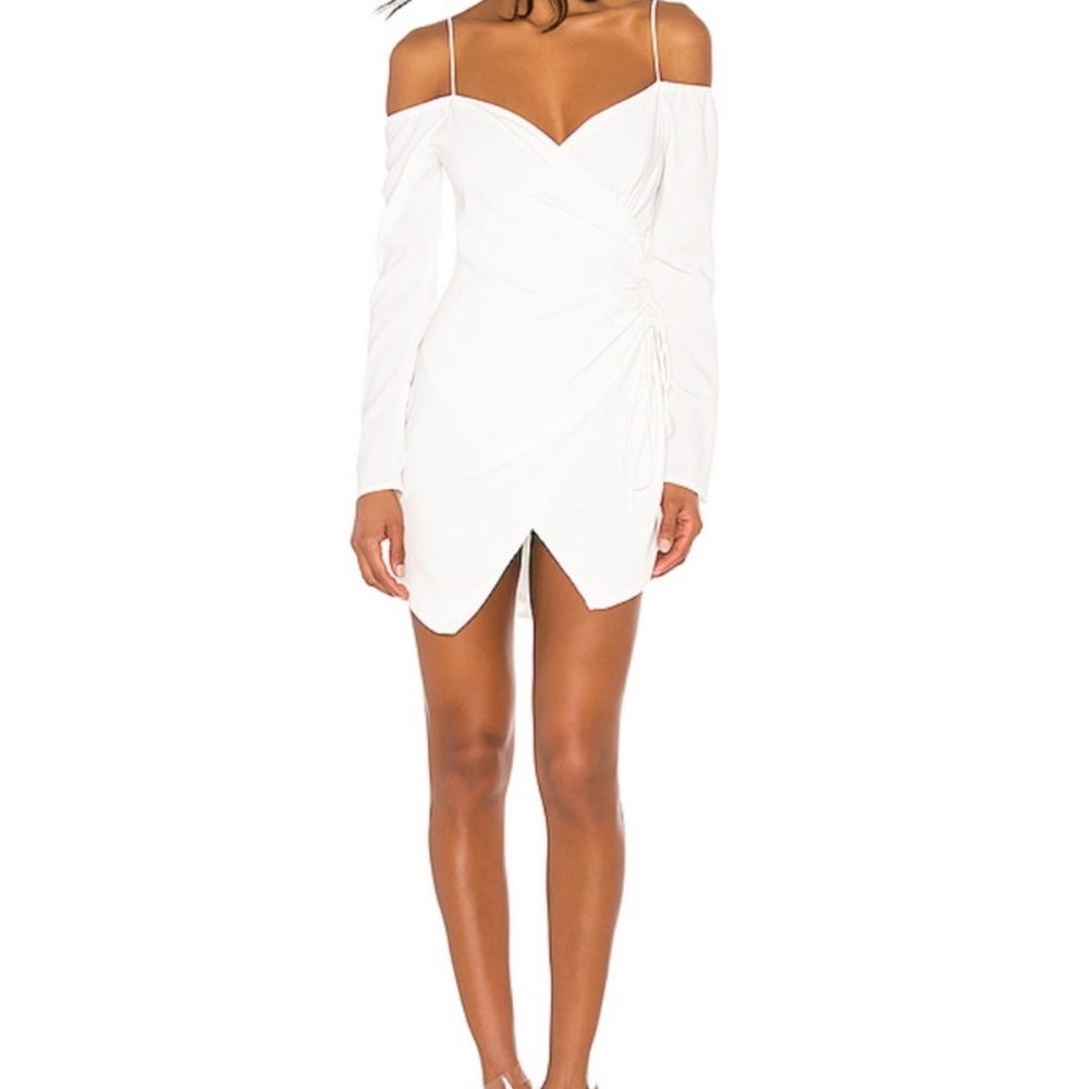 Superdown Off the Shoulder Wrap Dress